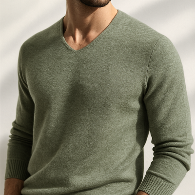 Pull V-Neck en Cachemire Calligria