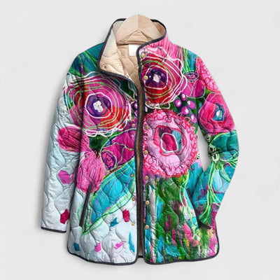 Alice – Veste Matelassée à Motif Floral Vintage