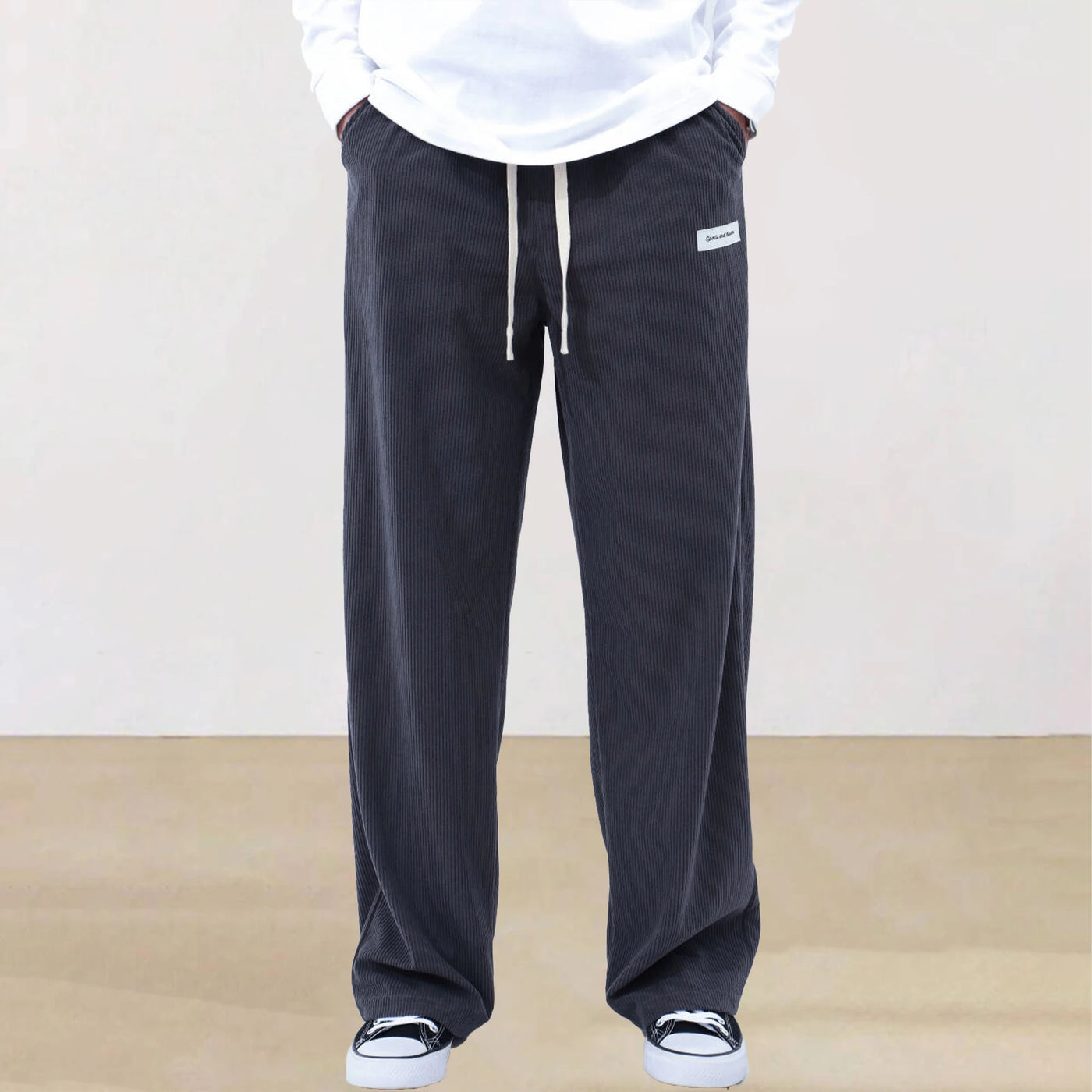 Léon | Pantalon Large Avec Taille Ajustable