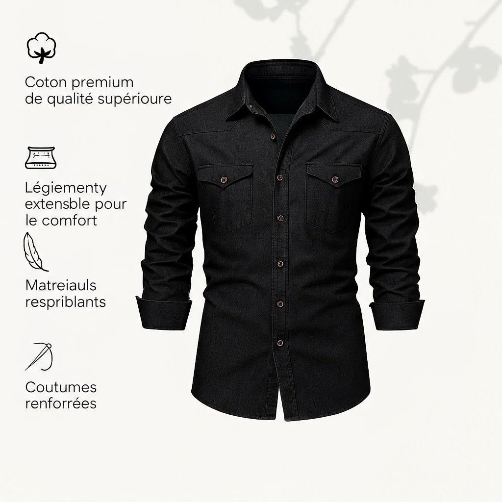 Silas | Chemise en denim de coton